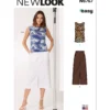 New Look Sewing Pattern Misses' Top and Skirt 24 New Look Sewing Pattern Misses' Top and Skirt