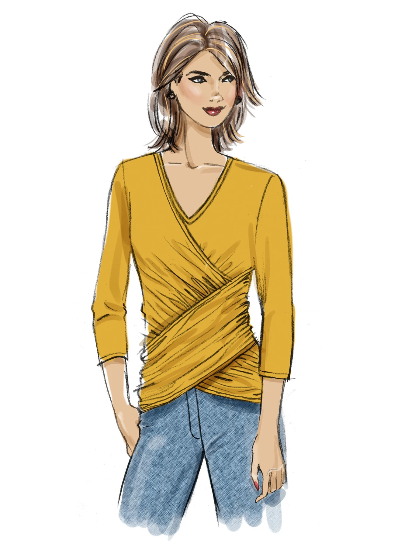Butterick Sewing Pattern Misses' Knit Top (PDF) 3 Butterick Sewing Pattern Misses' Knit Top (PDF)