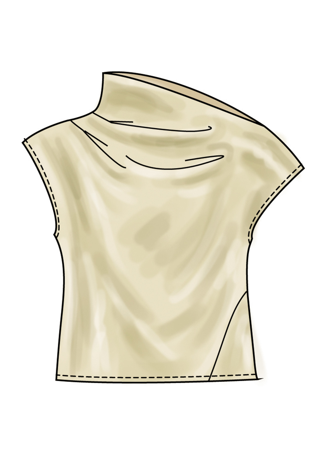 Simplicity Sewing Pattern Misses' Draped Top in Three Lengths 4 Simplicity Sewing Pattern Misses' Draped Top in Three Lengths