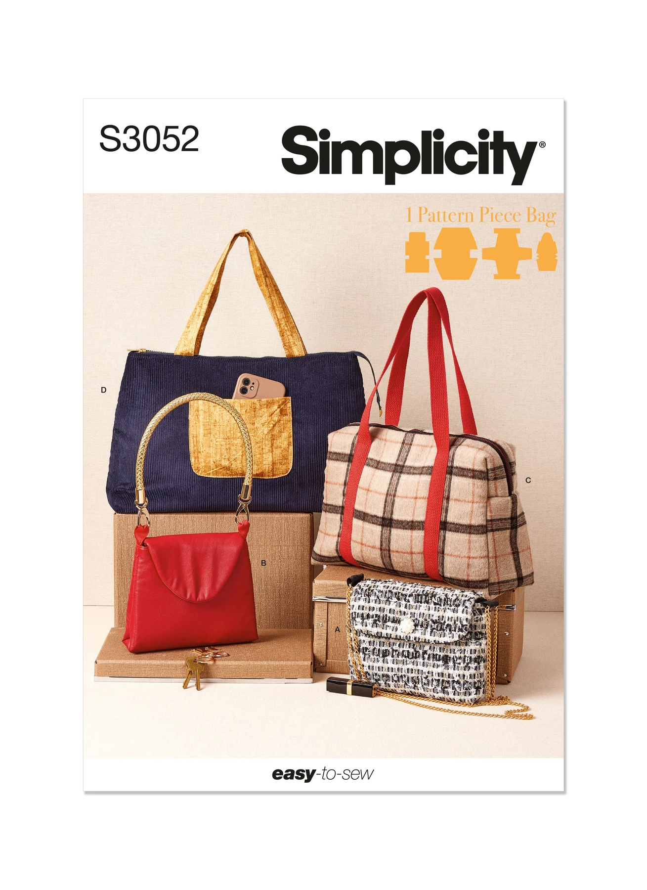Simplicity Sewing Pattern Bags 1 Simplicity Sewing Pattern Bags