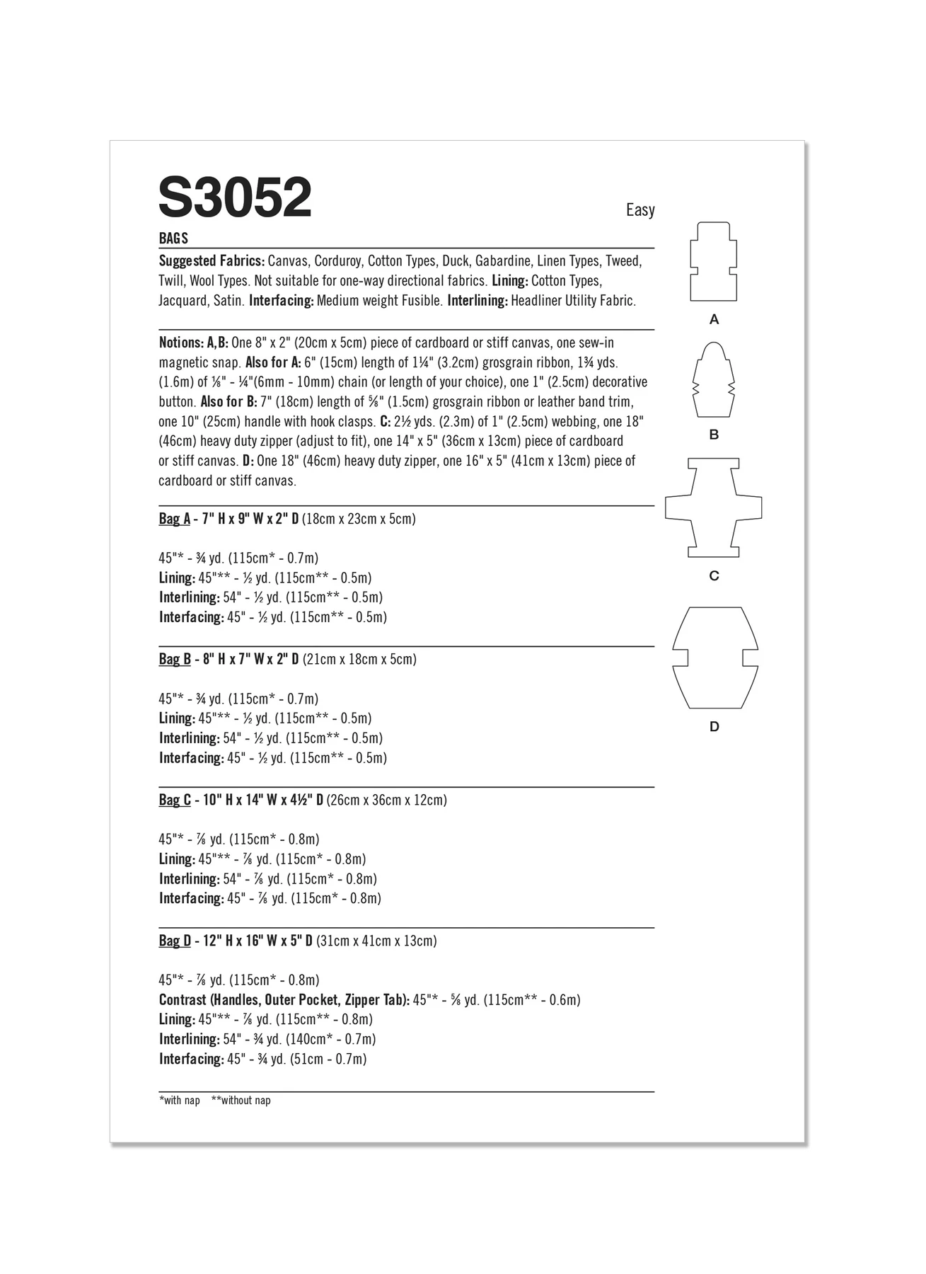 Simplicity Sewing Pattern Bags 6 Simplicity Sewing Pattern Bags
