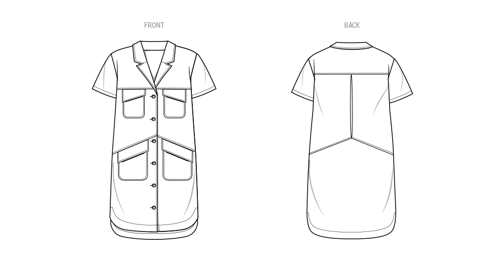 Know Me Sewing Pattern Misses' Shirt Dress by Lydia Naomi (PDF) 6 Know Me Sewing Pattern Misses' Shirt Dress by Lydia Naomi (PDF)