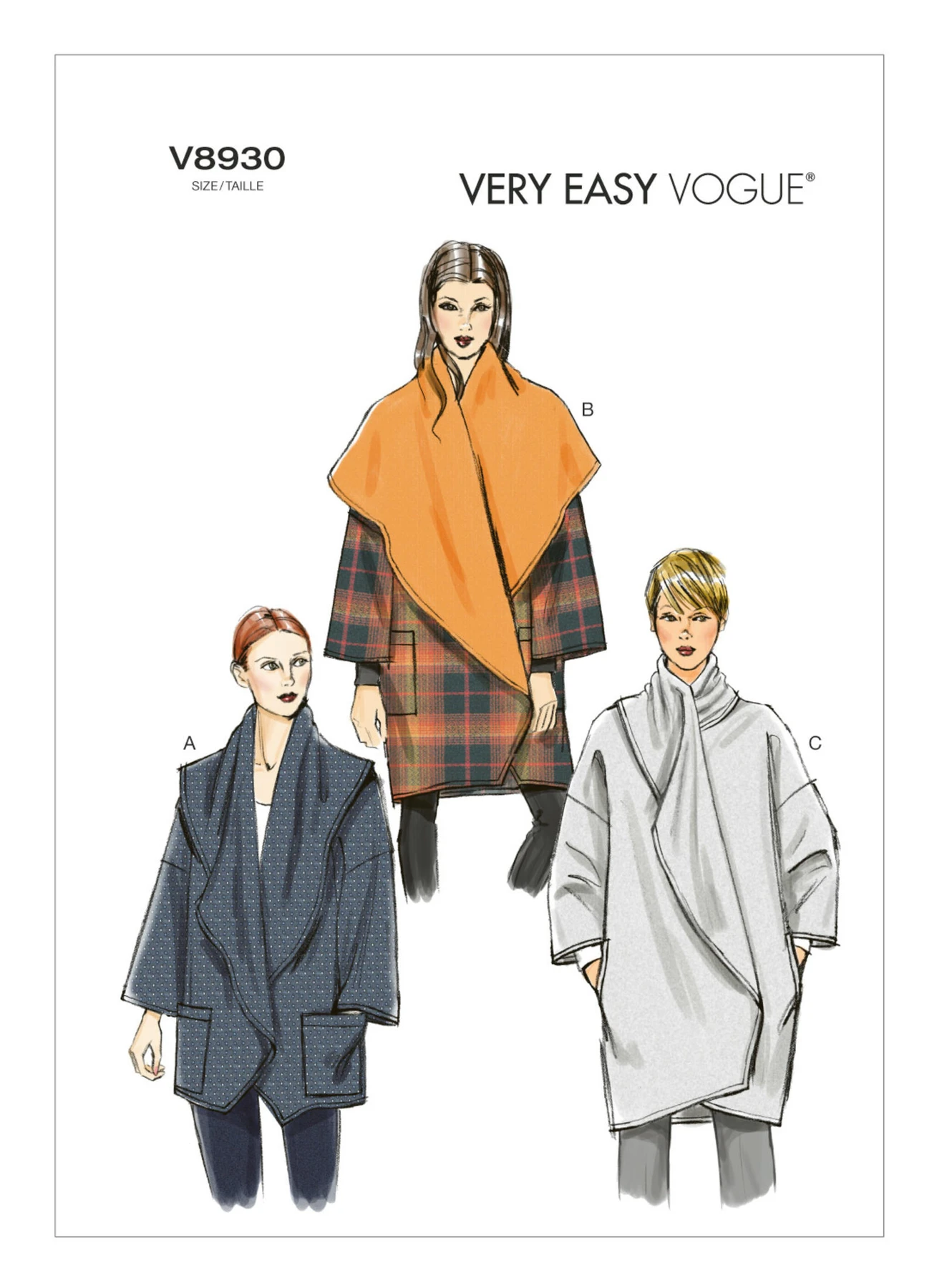 Vogue Patterns Misses' Oversized Shawl Collar Jackets 1 Vogue Patterns Misses' Oversized Shawl Collar Jackets