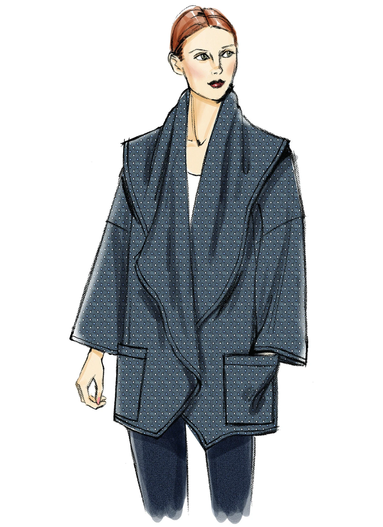 Vogue Patterns Misses' Oversized Shawl Collar Jackets 4 Vogue Patterns Misses' Oversized Shawl Collar Jackets