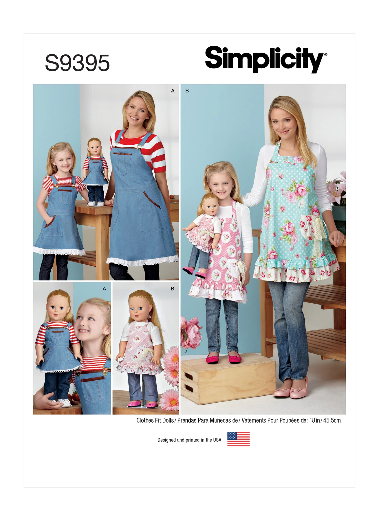 Simplicity Sewing Pattern Aprons for Misses, Children & 18" Doll 1 Simplicity Sewing Pattern Aprons for Misses, Children & 18" Doll