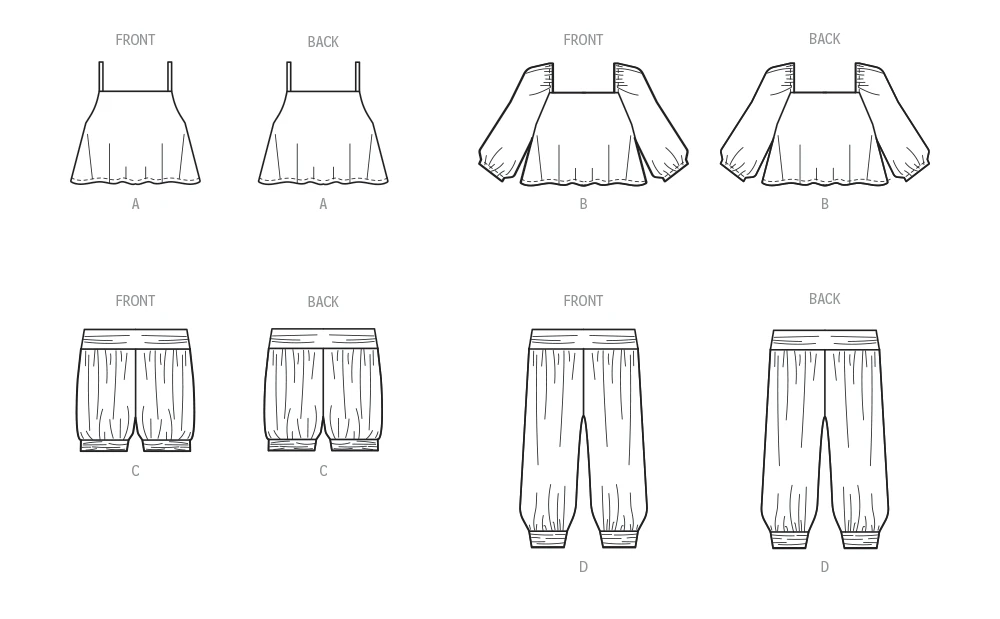 McCall's Sewing Pattern Toddlers' Knit Tops, Shorts and Pants (PDF) 7 McCall's Sewing Pattern Toddlers' Knit Tops, Shorts and Pants (PDF)
