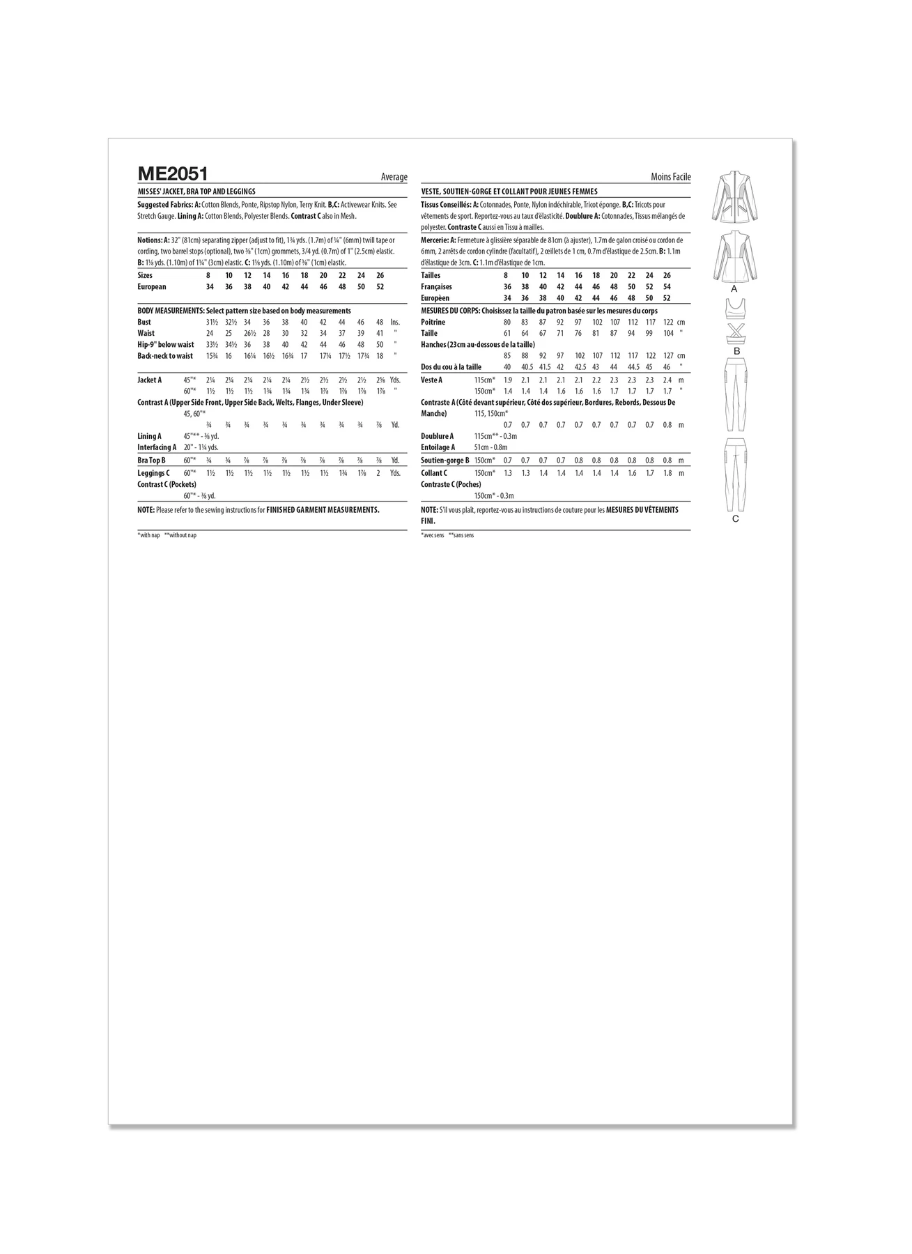 Know Me Sewing Pattern Misses' Jacket, Bra Top, and Leggings by Duana M. Chandler (PDF) 7 Know Me Sewing Pattern Misses' Jacket, Bra Top, and Leggings by Duana M. Chandler (PDF)