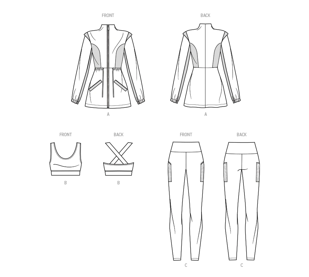 Know Me Sewing Pattern Misses' Jacket, Bra Top, and Leggings by Duana M. Chandler (PDF) 8 Know Me Sewing Pattern Misses' Jacket, Bra Top, and Leggings by Duana M. Chandler (PDF)