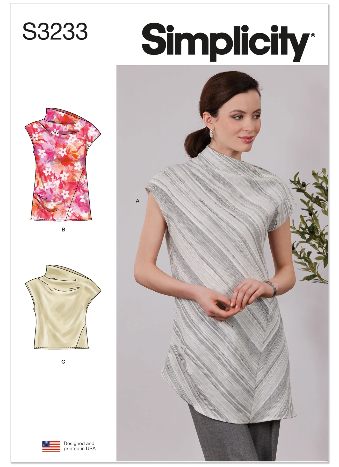Simplicity Sewing Pattern Misses' Draped Top in Three Lengths (PDF) 1 Simplicity Sewing Pattern Misses' Draped Top in Three Lengths (PDF)