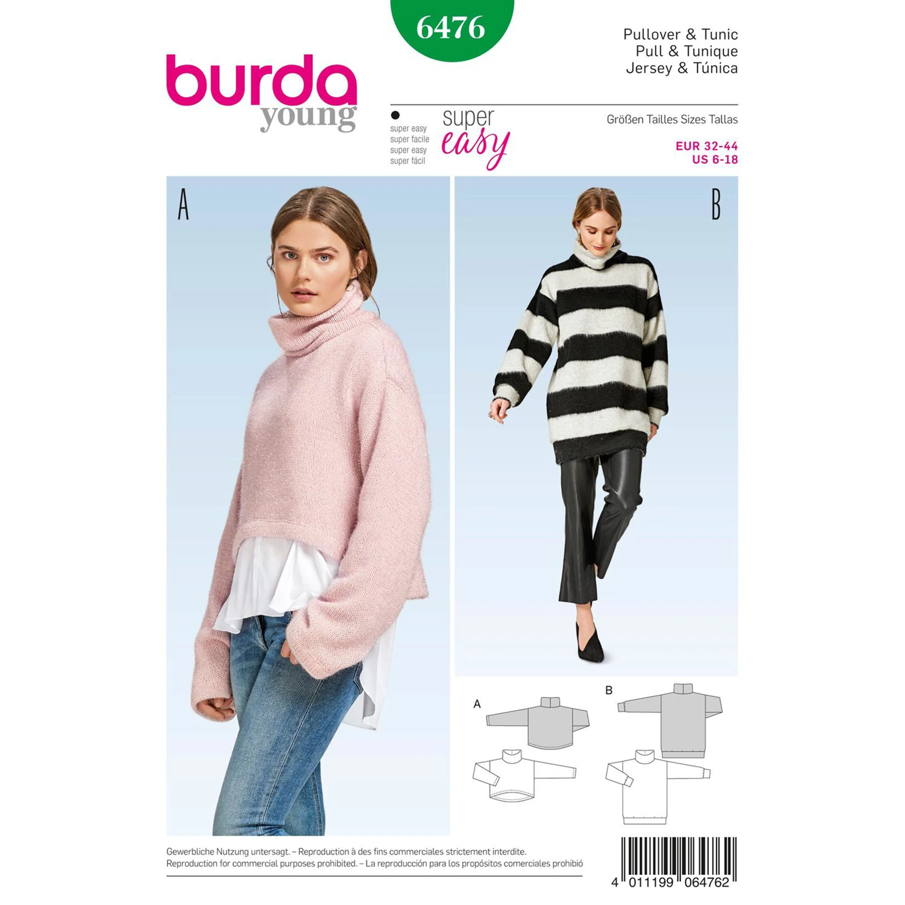 Burda Style Sewing Pattern Misses' Pullover Collared Top 1 Burda Style Sewing Pattern Misses' Pullover Collared Top