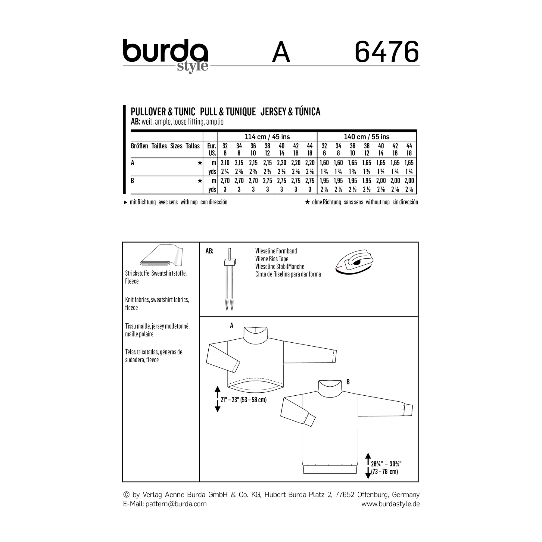 Burda Style Sewing Pattern Misses' Pullover Collared Top 5 Burda Style Sewing Pattern Misses' Pullover Collared Top
