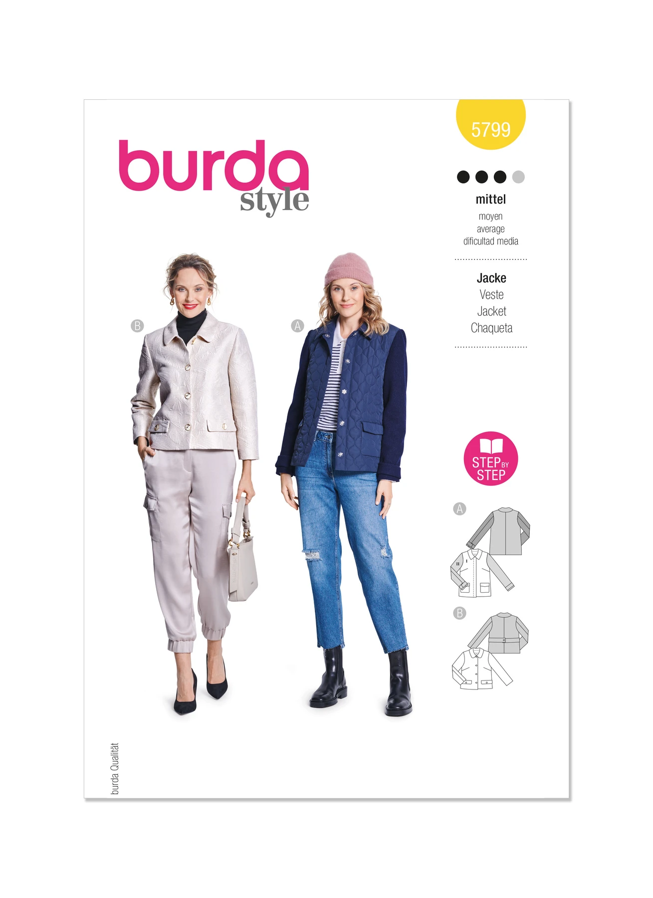 Burda Style Sewing Pattern 5799 Misses' Jacket