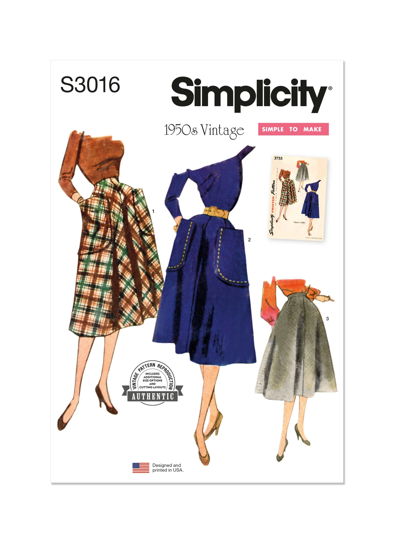 Simplicity Sewing Pattern 1950s Misses' Skirts (PDF) 1 Simplicity Sewing Pattern 1950s Misses' Skirts (PDF)