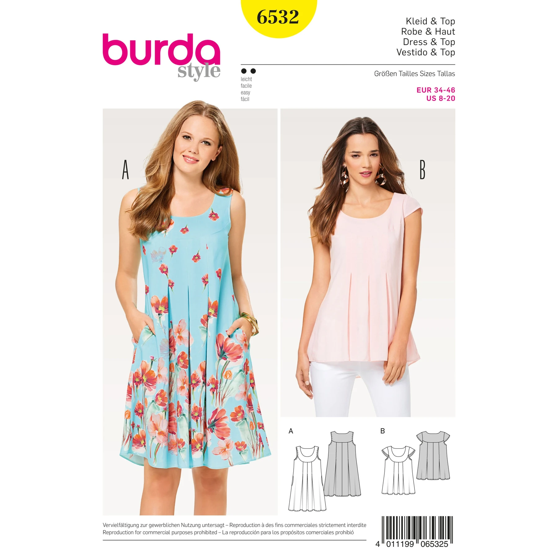 Burda Style Sewing Pattern Misses' Loose Dress 1 Burda Style Sewing Pattern Misses' Loose Dress