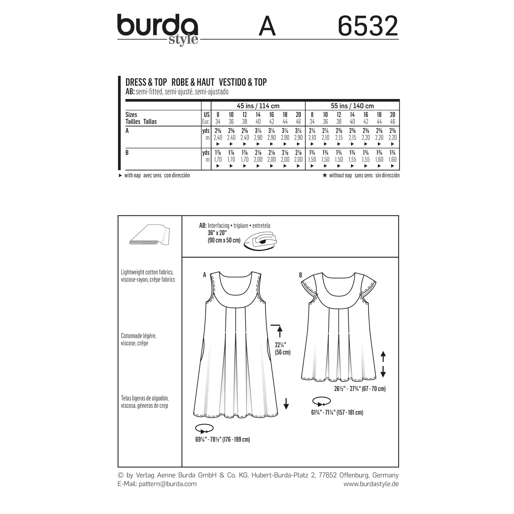 Burda Style Sewing Pattern Misses' Loose Dress 4 Burda Style Sewing Pattern Misses' Loose Dress