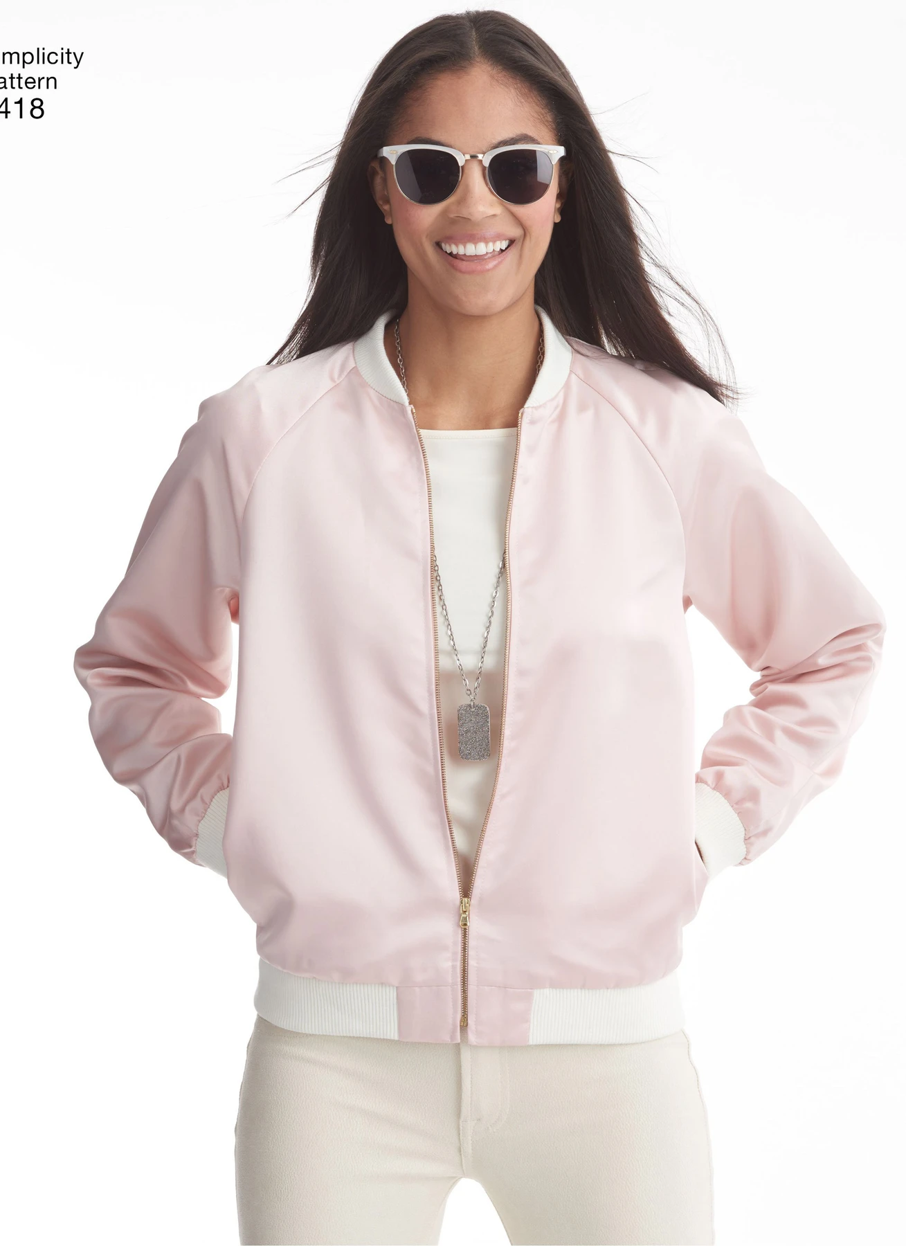 Simplicity Sewing Pattern Misses' Lined Bomber Jacket with Fabric and Trim Variations 5 Simplicity Sewing Pattern Misses' Lined Bomber Jacket with Fabric and Trim Variations