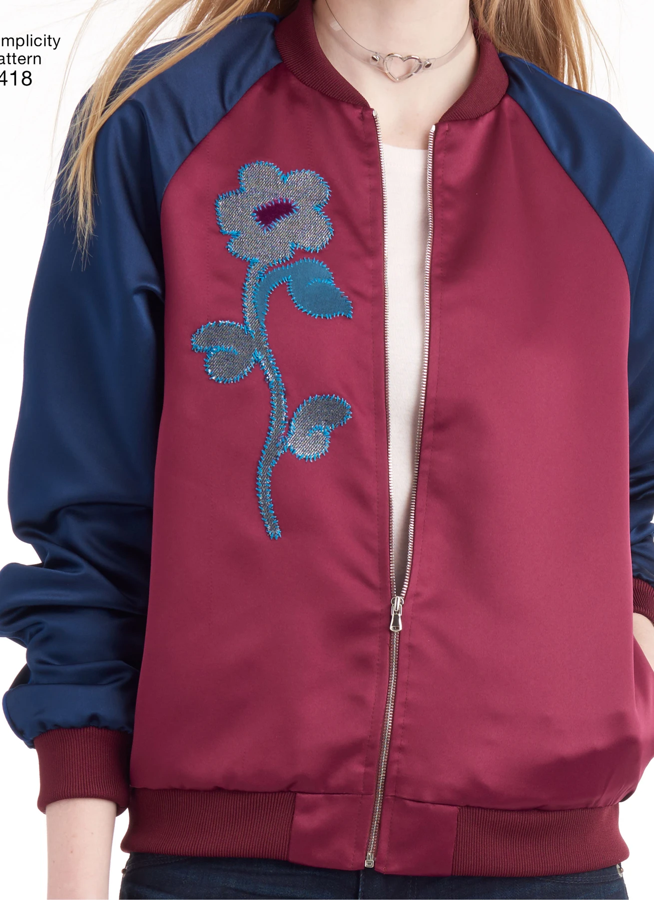 Simplicity Sewing Pattern Misses' Lined Bomber Jacket with Fabric and Trim Variations 7 Simplicity Sewing Pattern Misses' Lined Bomber Jacket with Fabric and Trim Variations