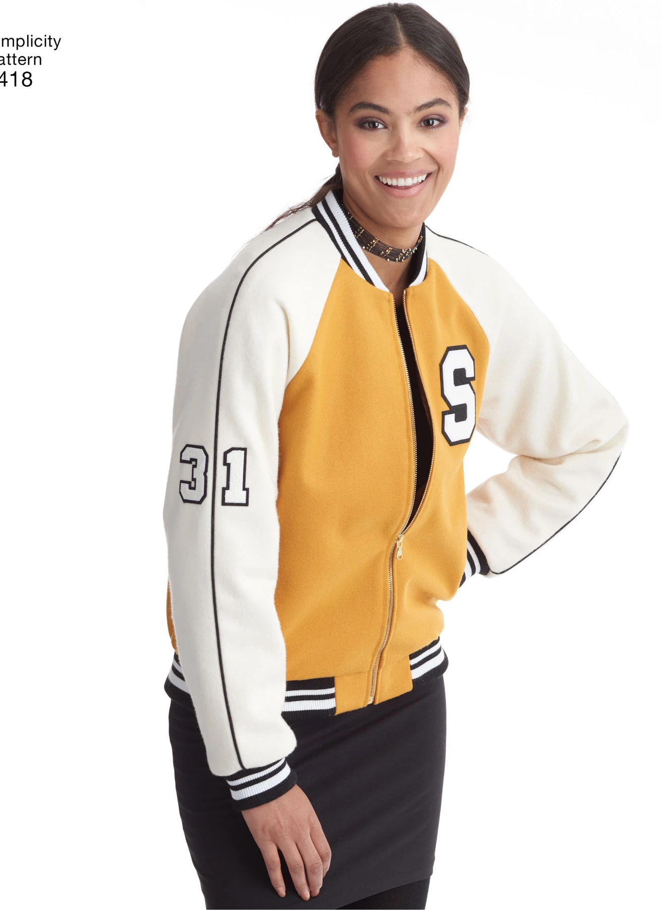 Simplicity Sewing Pattern Misses' Lined Bomber Jacket with Fabric and Trim Variations 8 Simplicity Sewing Pattern Misses' Lined Bomber Jacket with Fabric and Trim Variations