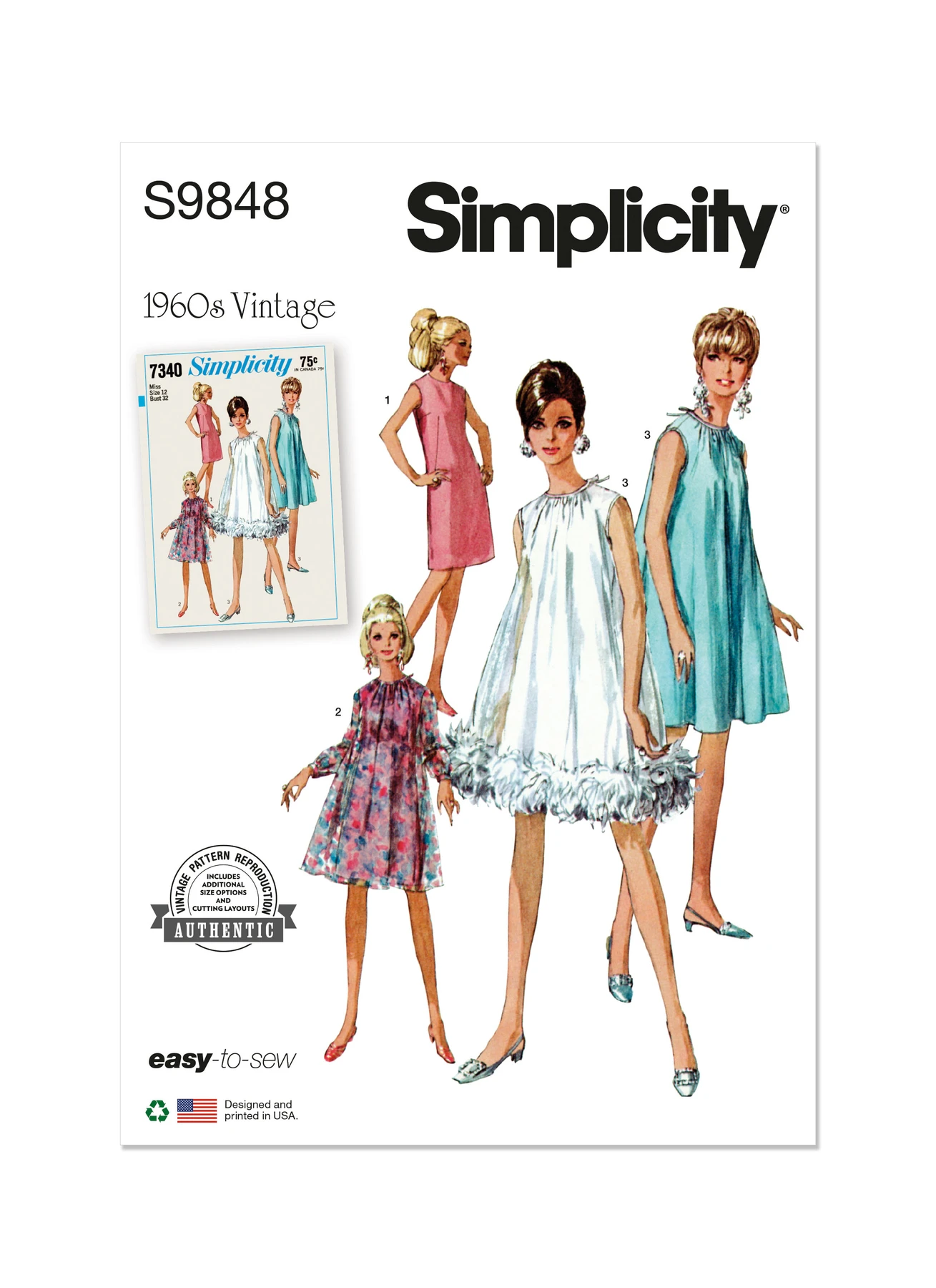 Simplicity Sewing Pattern 1960s Misses' Dresses 1 Simplicity Sewing Pattern 1960s Misses' Dresses