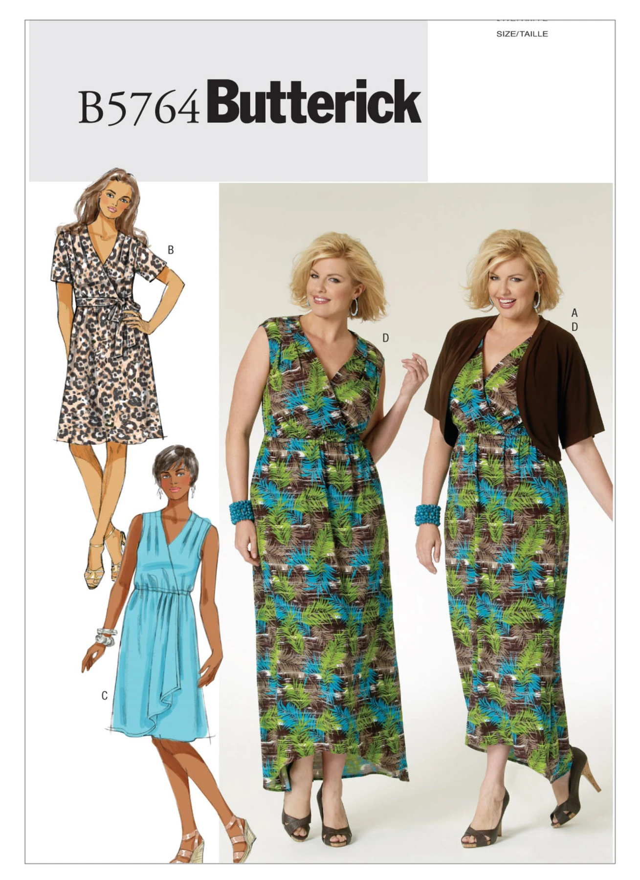 Butterick Sewing Pattern Women's Shrug, Surplice Dresses and Belt (PDF) 1 Butterick Sewing Pattern Women's Shrug, Surplice Dresses and Belt (PDF)