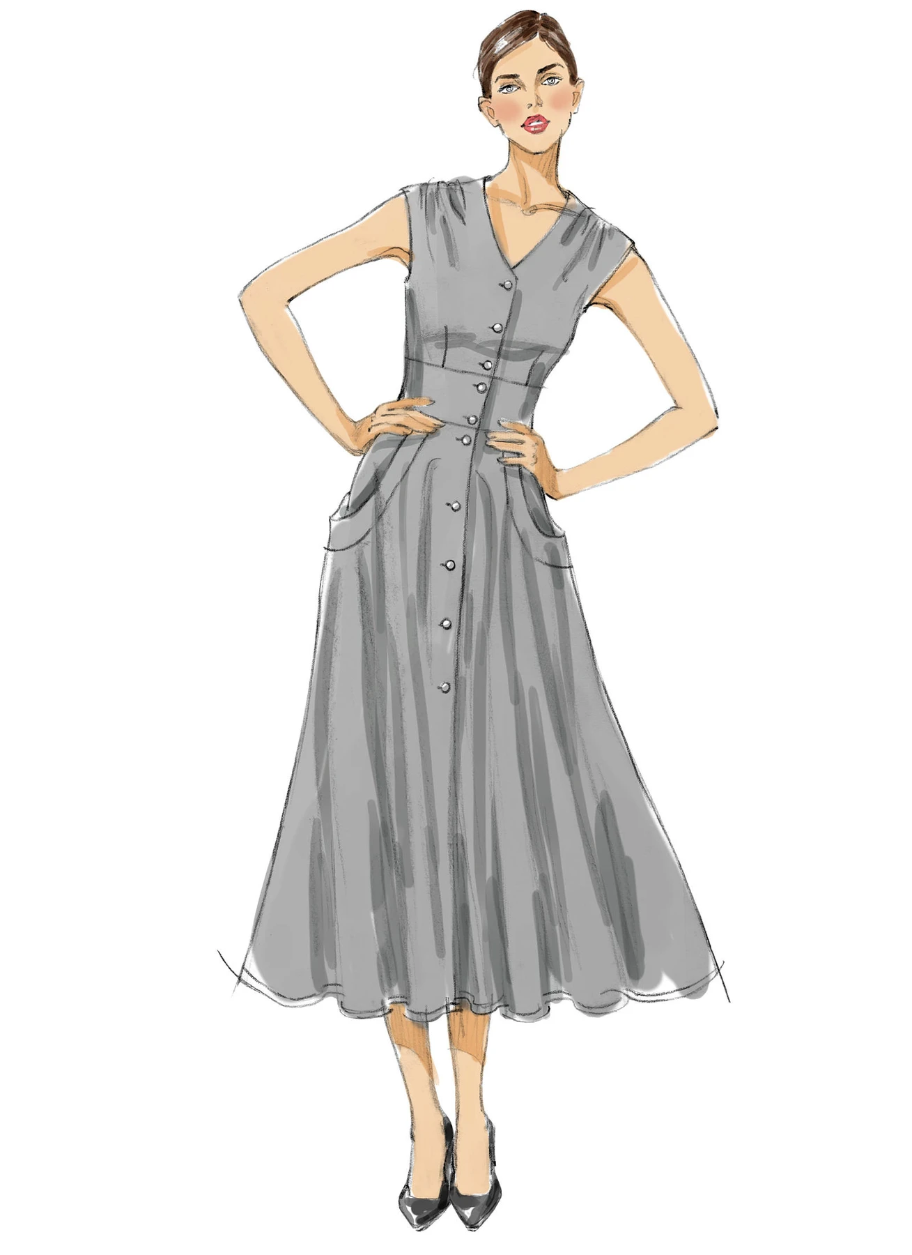 Vogue Patterns Misses' Flared Shirtdresses 2 Vogue Patterns Misses' Flared Shirtdresses