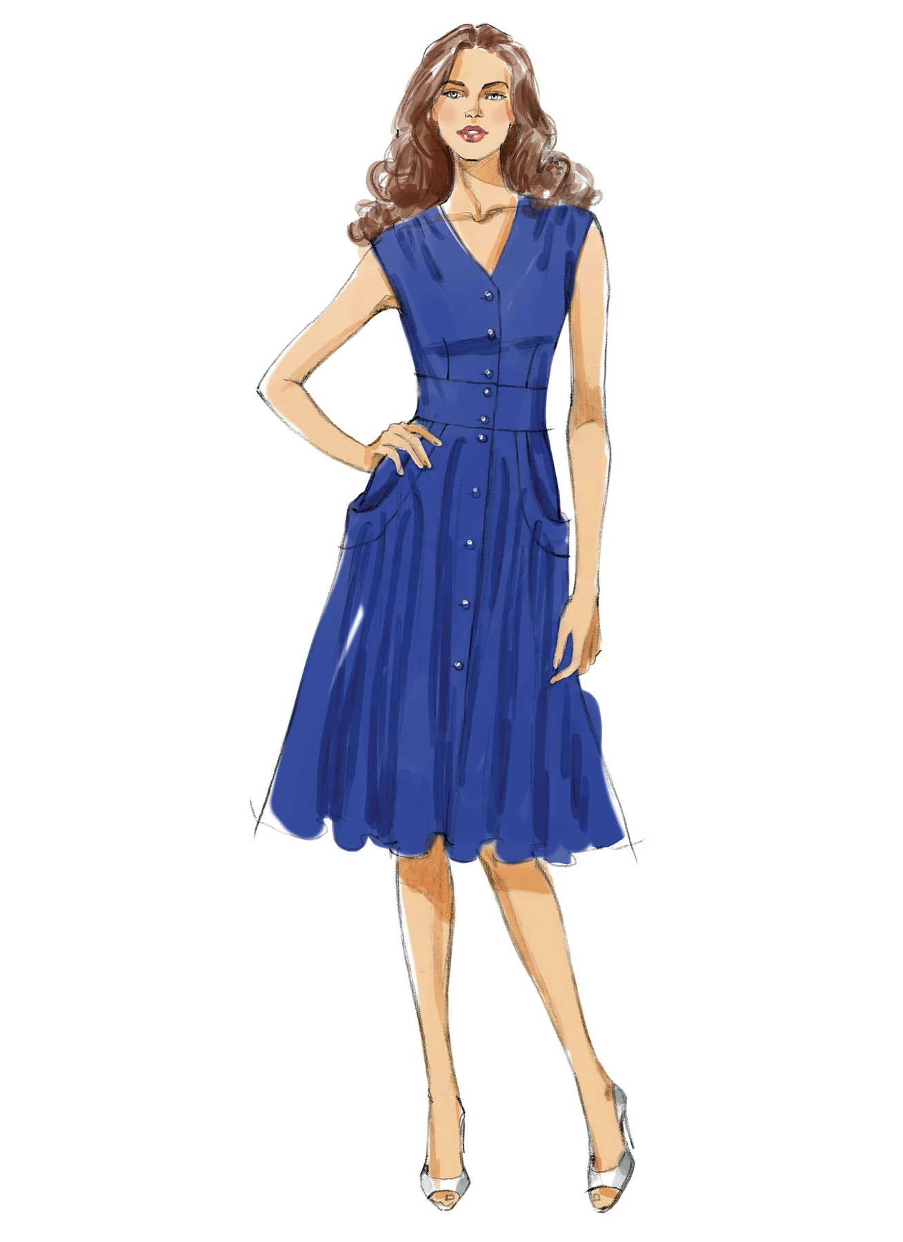 Vogue Patterns Misses' Flared Shirtdresses 3 Vogue Patterns Misses' Flared Shirtdresses