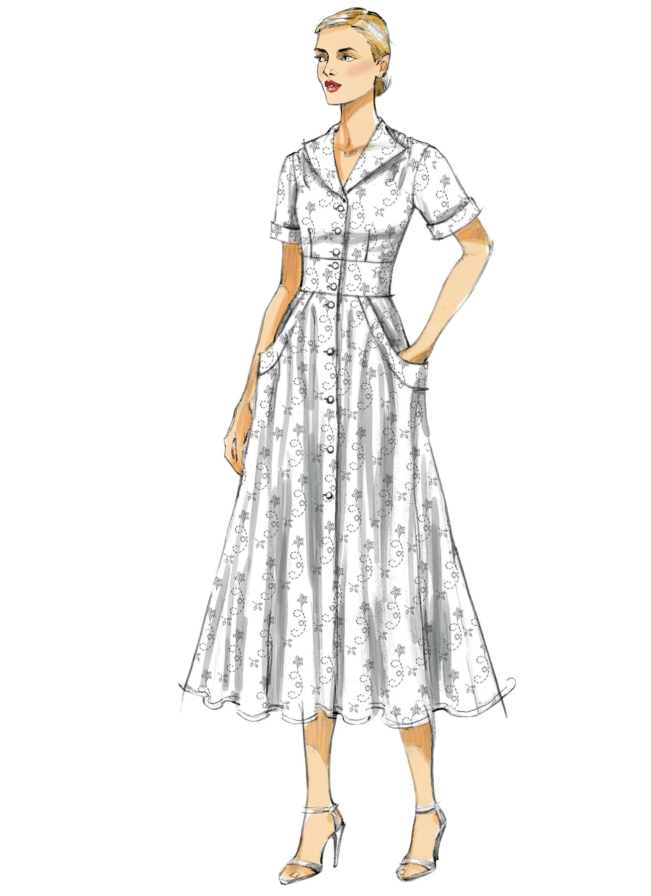 Vogue Patterns Misses' Flared Shirtdresses 4 Vogue Patterns Misses' Flared Shirtdresses