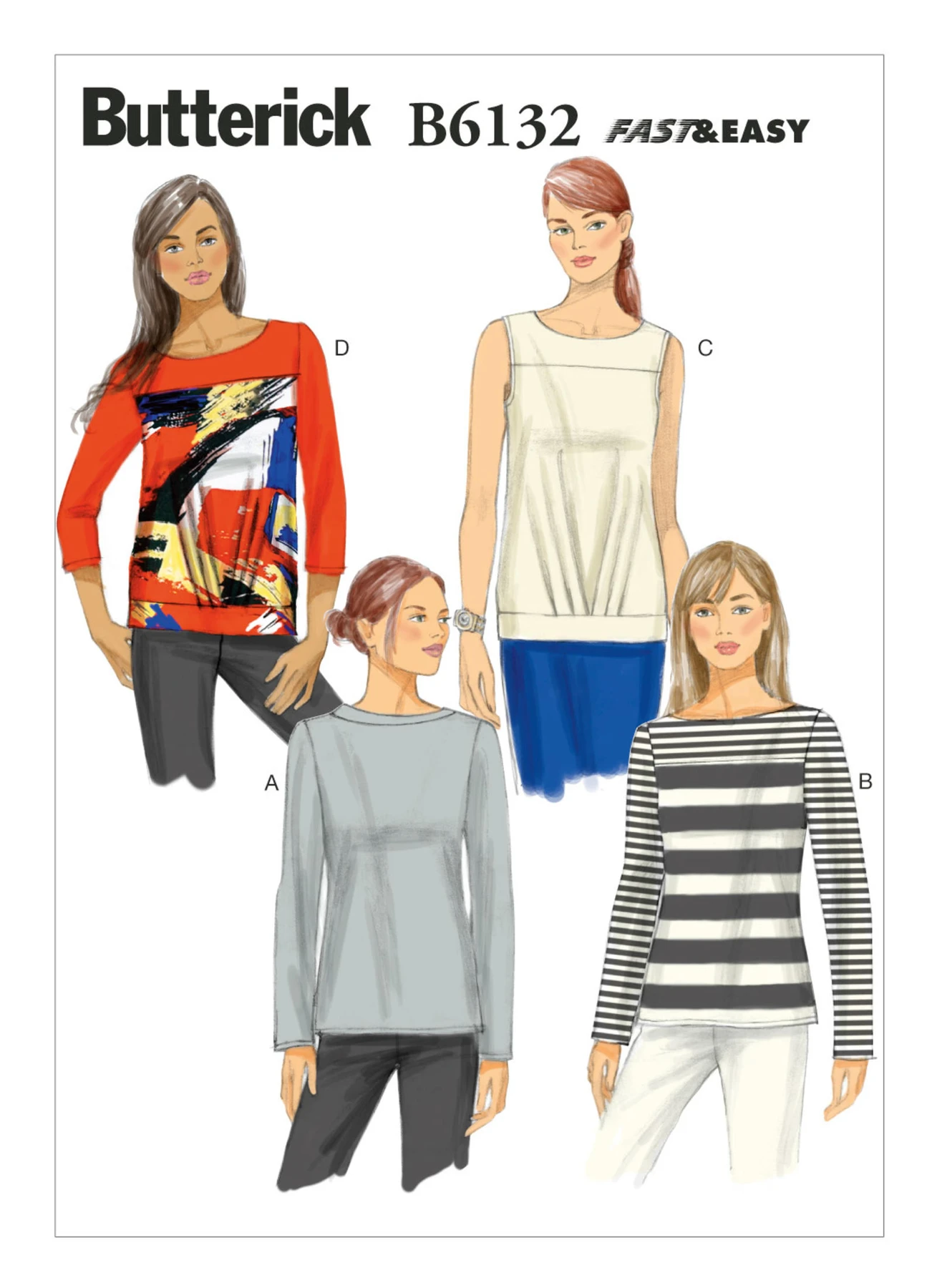 Butterick Sewing Pattern Misses' Pullover Tops (PDF) 1 Butterick Sewing Pattern Misses' Pullover Tops (PDF)