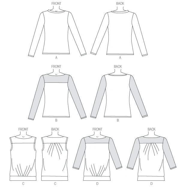 Butterick Sewing Pattern Misses' Pullover Tops (PDF) 8 Butterick Sewing Pattern Misses' Pullover Tops (PDF)