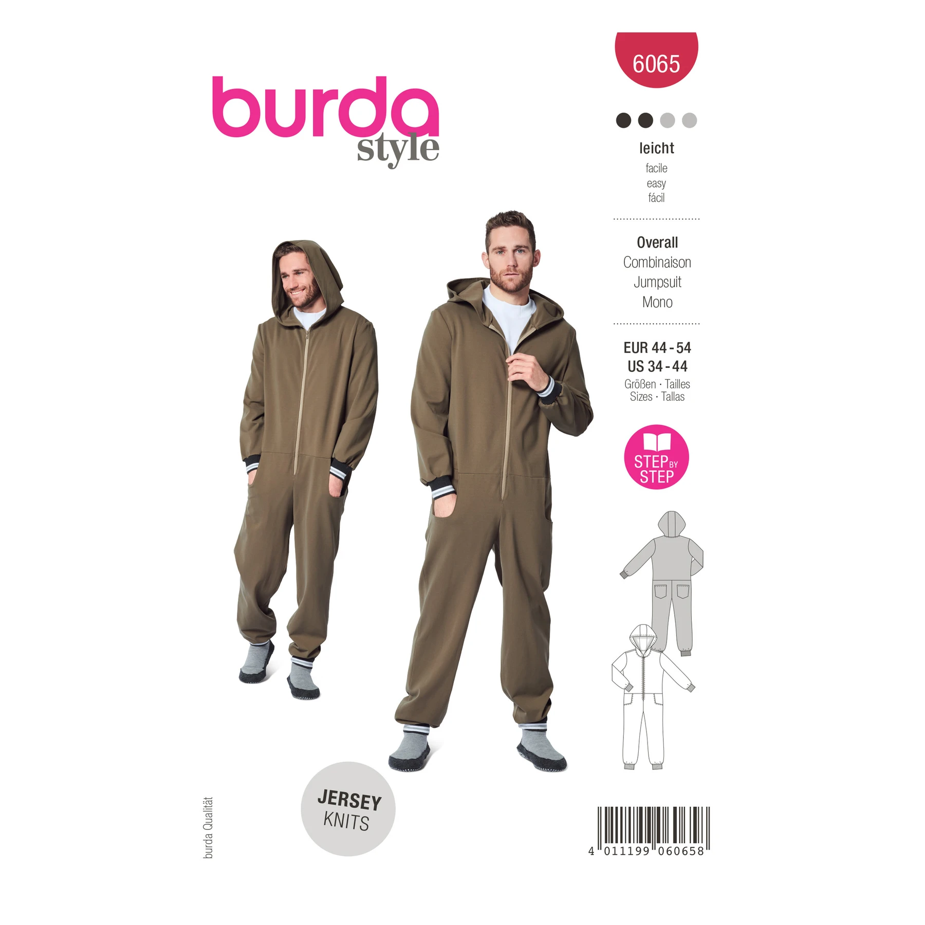 Burda Style Sewing Pattern Men's Overalls with Hood 9 Burda Style Sewing Pattern Men's Overalls with Hood