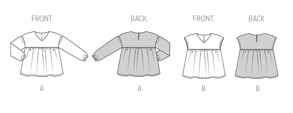 Burda Style Pattern 9195 Children's Blouse 9 Burda Style Pattern 9195 Children's Blouse