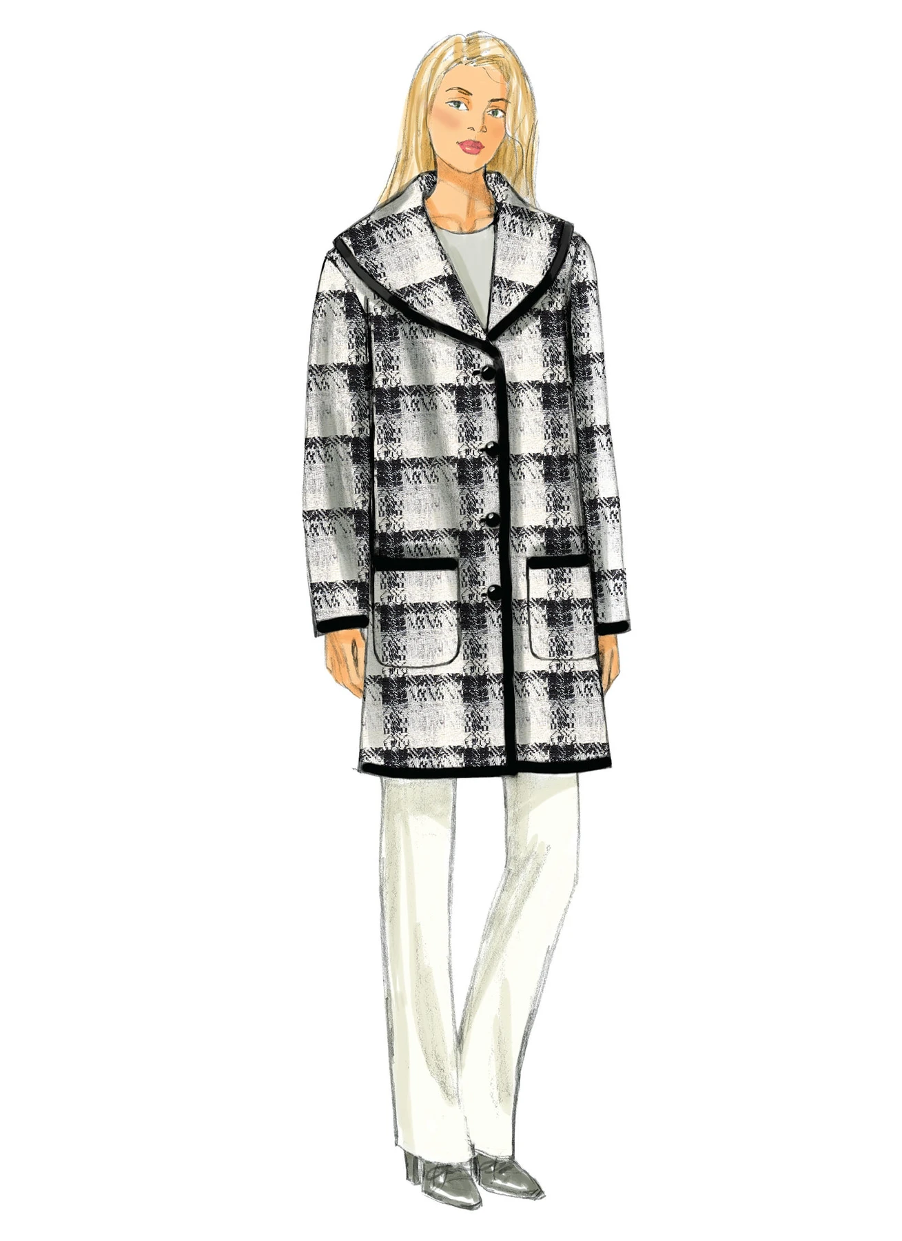 Butterick Sewing Pattern Misses' Stand-Up or Shawl Collar Coats 2 Butterick Sewing Pattern Misses' Stand-Up or Shawl Collar Coats