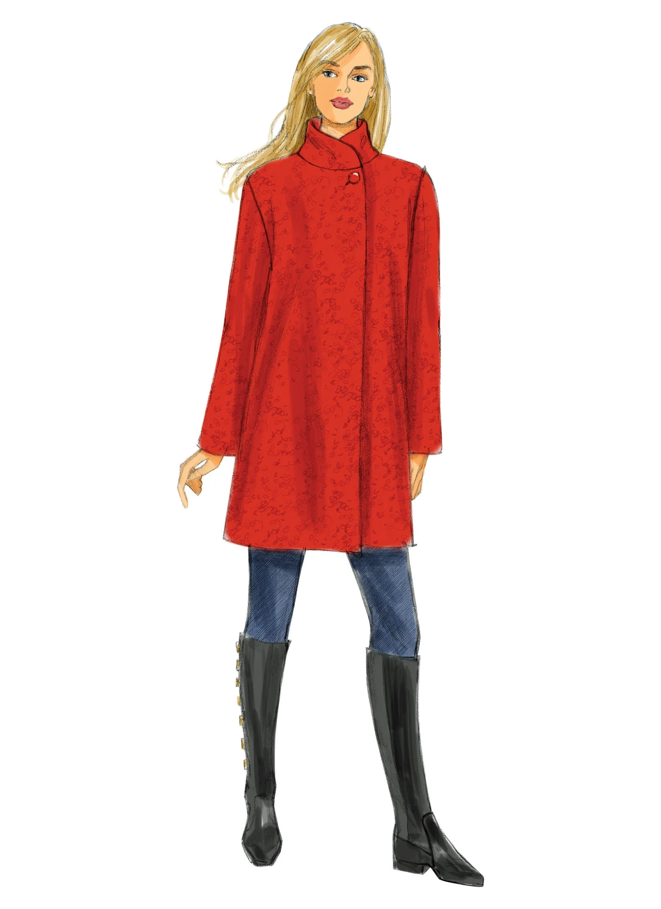 Butterick Sewing Pattern Misses' Stand-Up or Shawl Collar Coats 3 Butterick Sewing Pattern Misses' Stand-Up or Shawl Collar Coats