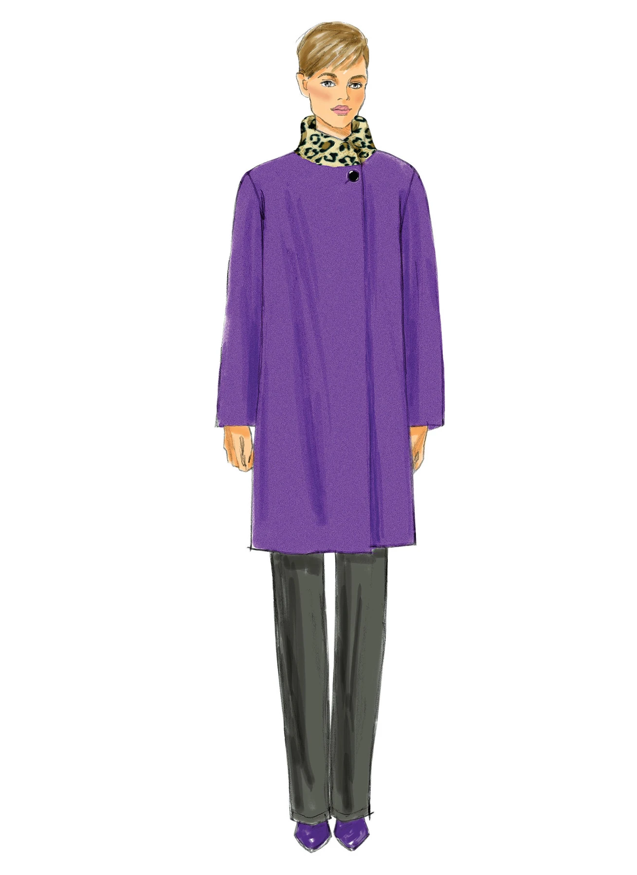 Butterick Sewing Pattern Misses' Stand-Up or Shawl Collar Coats 5 Butterick Sewing Pattern Misses' Stand-Up or Shawl Collar Coats