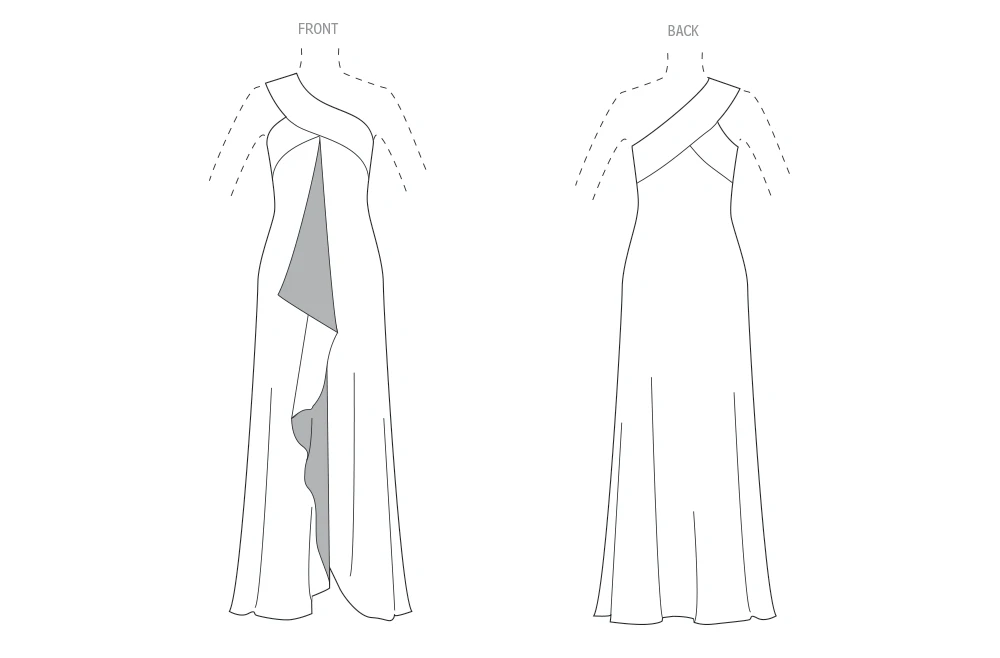 Vogue Patterns Misses' Bias Cut One Shoulder Dress by Tom And Linda Platt (PDF) 5 Vogue Patterns Misses' Bias Cut One Shoulder Dress by Tom And Linda Platt (PDF)