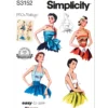 Simplicity Sewing Pattern 1950s Misses' Halter and Strapless Bodice (PDF)