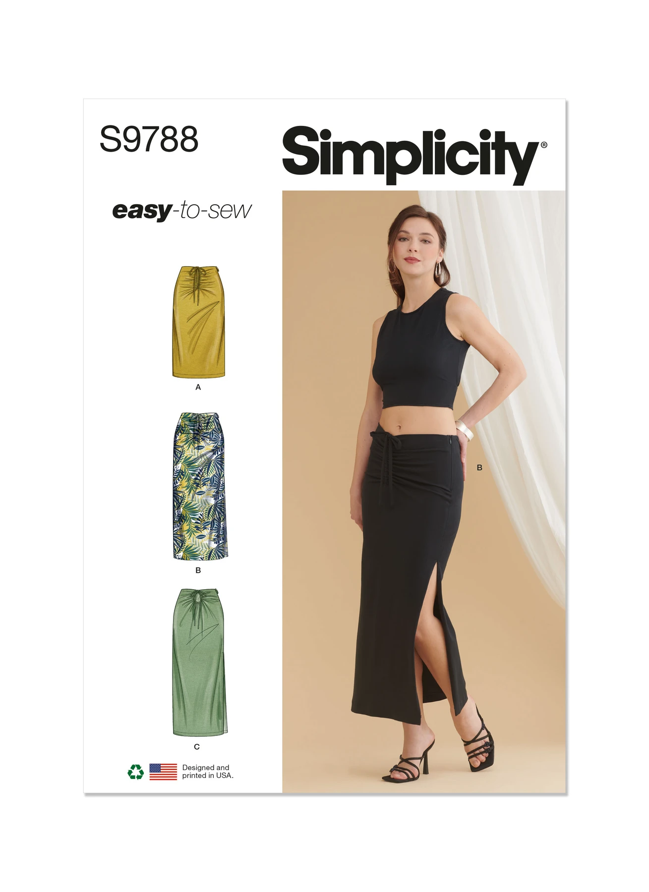 Simplicity Sewing Pattern Misses' Knit Skirts in Two Lengths (PDF) 1 Simplicity Sewing Pattern Misses' Knit Skirts in Two Lengths (PDF)