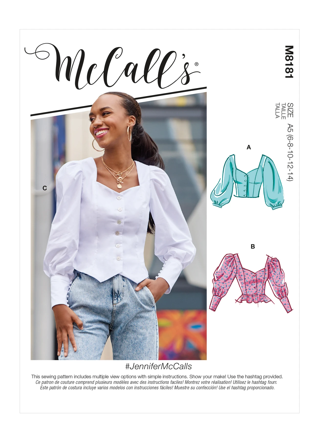 McCall's Sewing Pattern Misses' Tops (PDF) 307 McCall's Sewing Pattern Misses' Tops (PDF)