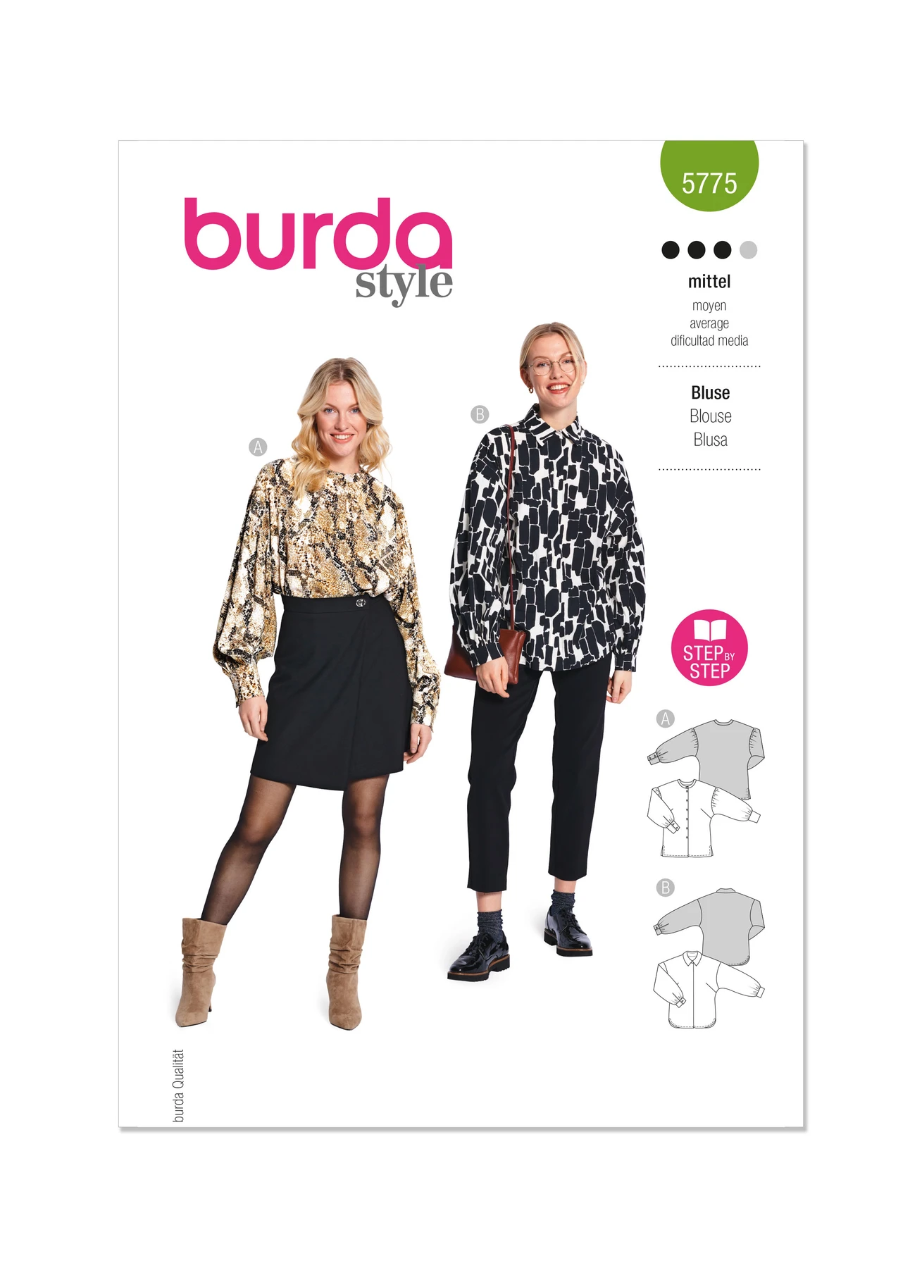 Burda Style Sewing Pattern 5775 Misses' Blouses 1 Burda Style Sewing Pattern 5775 Misses' Blouses