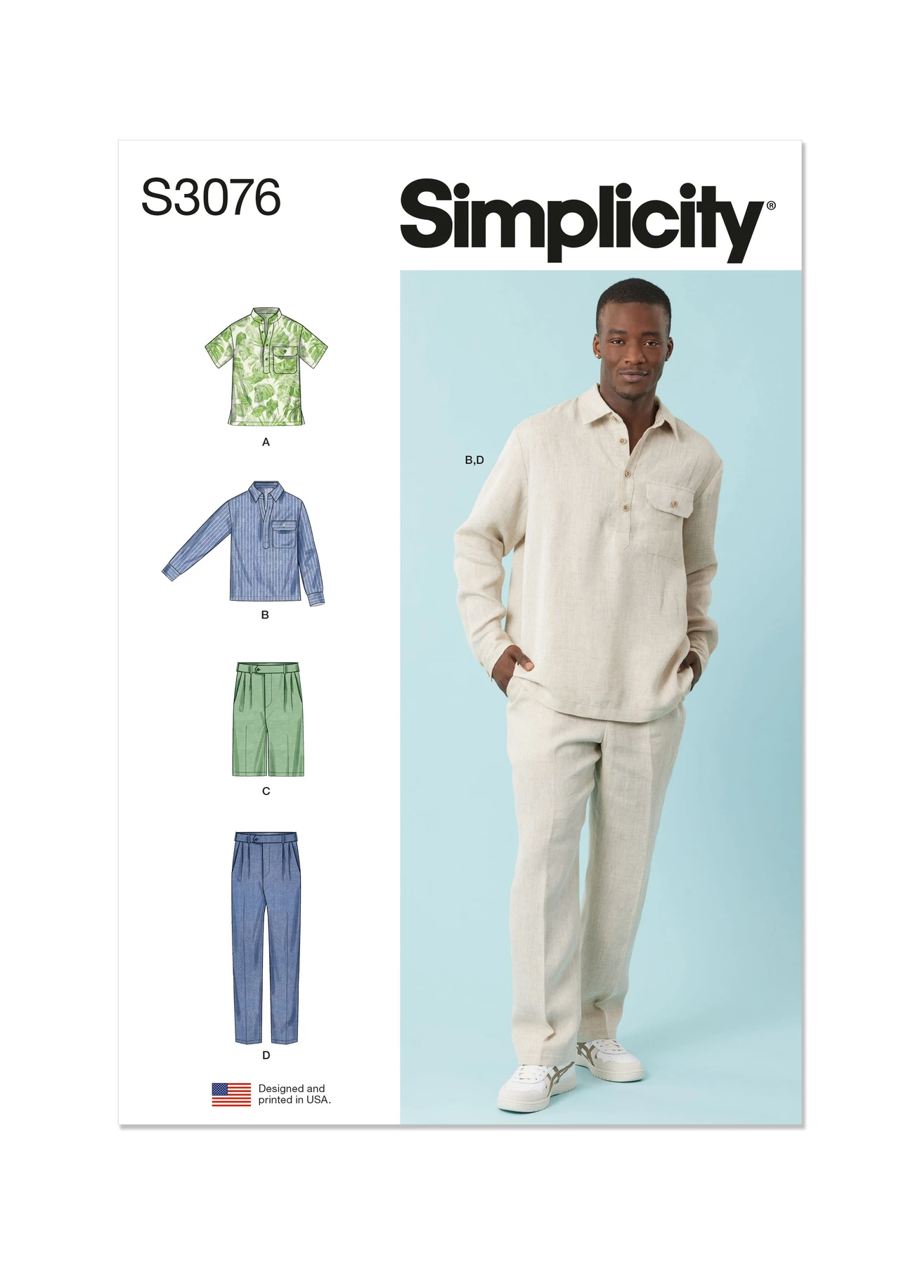 Simplicity Sewing Pattern Men's Tops, Shorts and Pants (PDF) 1 Simplicity Sewing Pattern Men's Tops, Shorts and Pants (PDF)