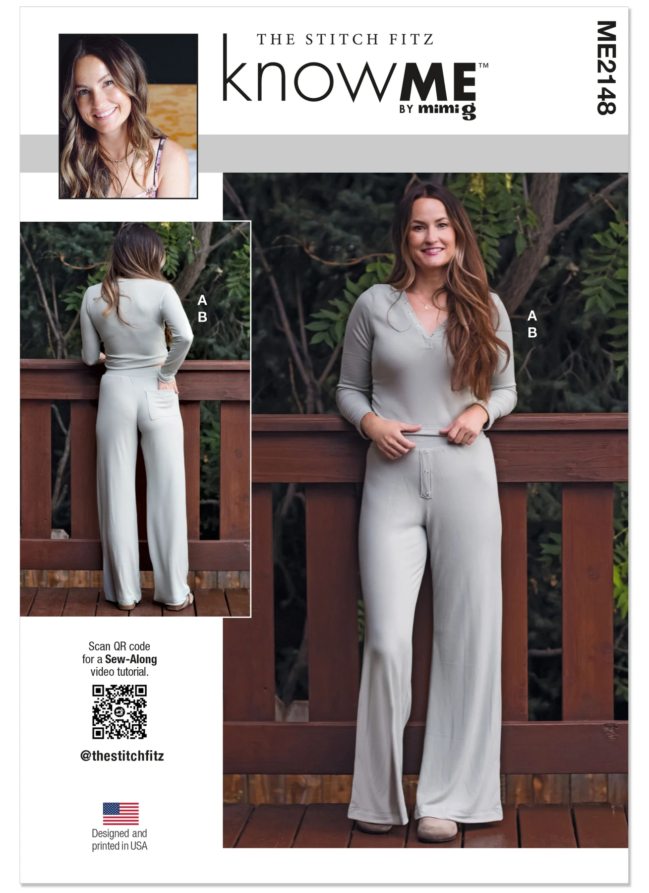 Know Me Sewing Pattern Misses' Knit Henley Top and Lounge Pants by the Stitch Fitz 1 Know Me Sewing Pattern Misses' Knit Henley Top and Lounge Pants by the Stitch Fitz