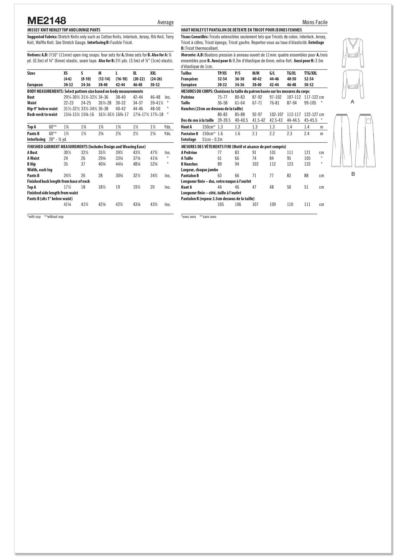 Know Me Sewing Pattern Misses' Knit Henley Top and Lounge Pants by the Stitch Fitz 6 Know Me Sewing Pattern Misses' Knit Henley Top and Lounge Pants by the Stitch Fitz
