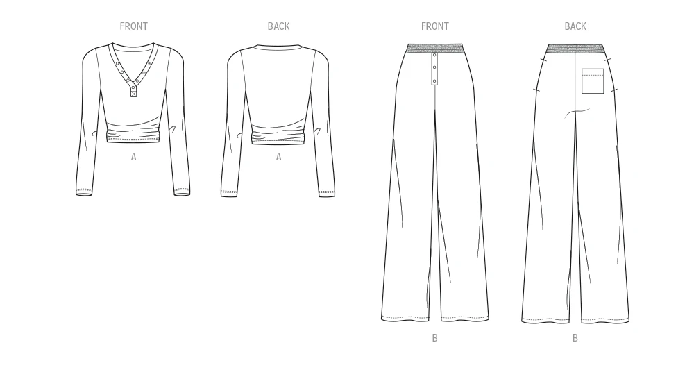 Know Me Sewing Pattern Misses' Knit Henley Top and Lounge Pants by the Stitch Fitz 7 Know Me Sewing Pattern Misses' Knit Henley Top and Lounge Pants by the Stitch Fitz