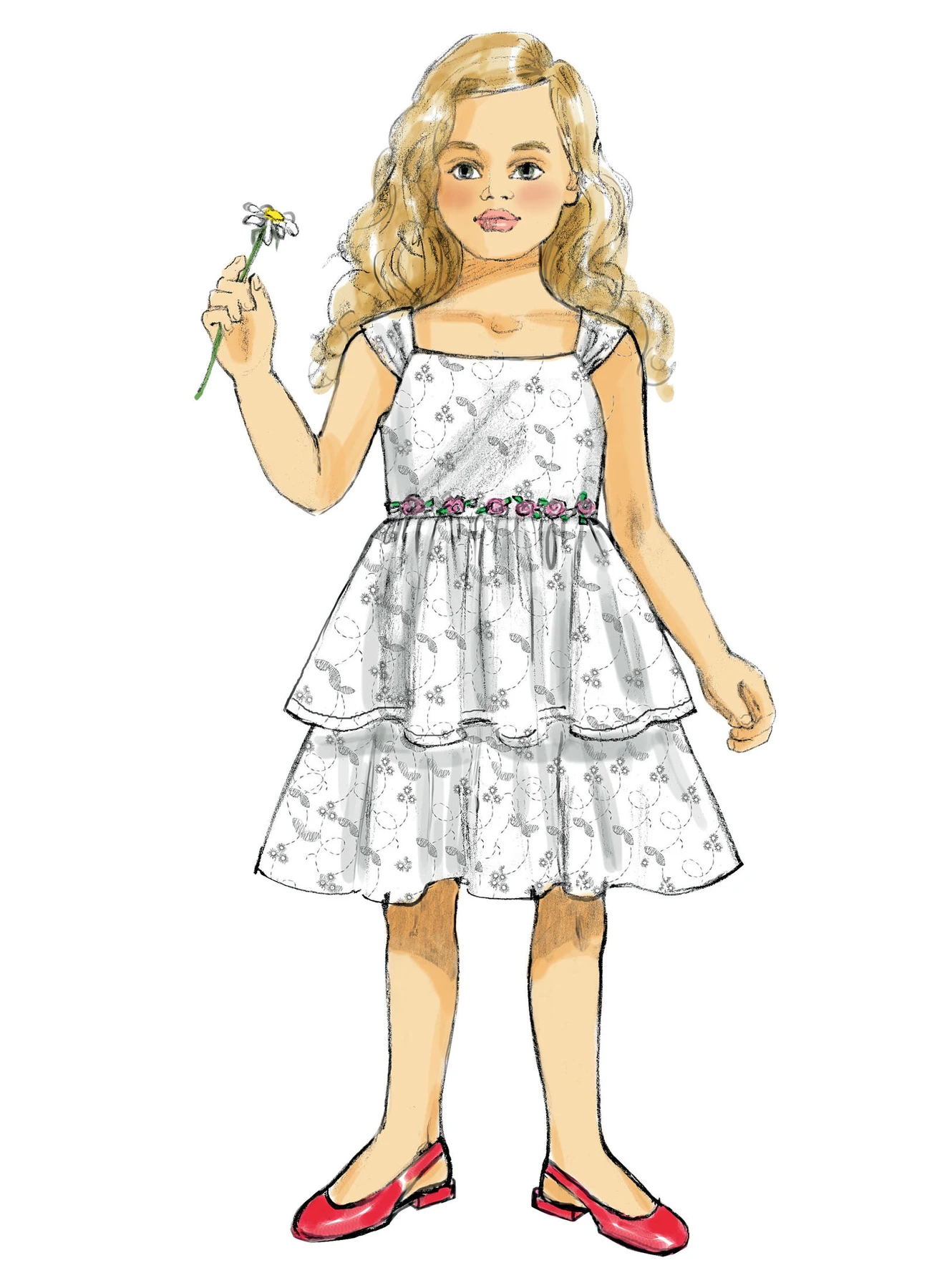 Butterick Sewing Pattern Children's/Girls' Ruffled Shrug and Raised-Waist Dresses (PDF) 3 Butterick Sewing Pattern Children's/Girls' Ruffled Shrug and Raised-Waist Dresses (PDF)