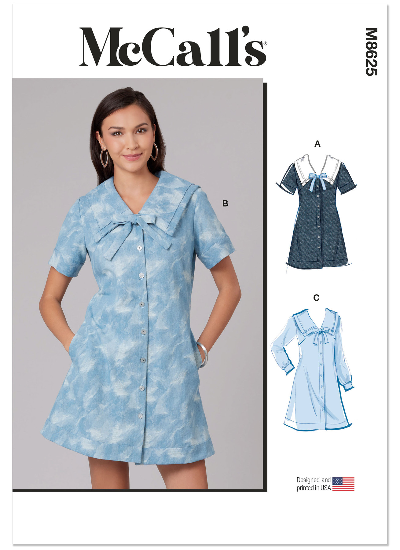 McCall's Sewing Pattern Misses' Dress with Sleeve Variations 1 McCall's Sewing Pattern Misses' Dress with Sleeve Variations