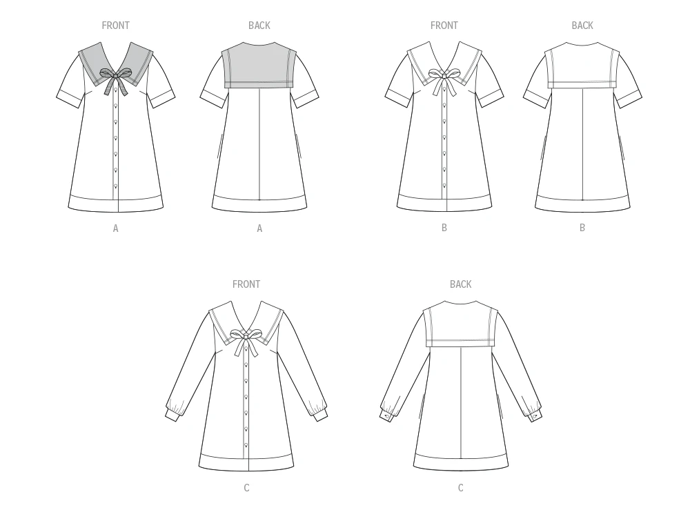 McCall's Sewing Pattern Misses' Dress with Sleeve Variations 8 McCall's Sewing Pattern Misses' Dress with Sleeve Variations