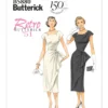 Butterick Sewing Pattern 1950s Misses'/Misses' Petite Side-Ruffle Dress and Belt