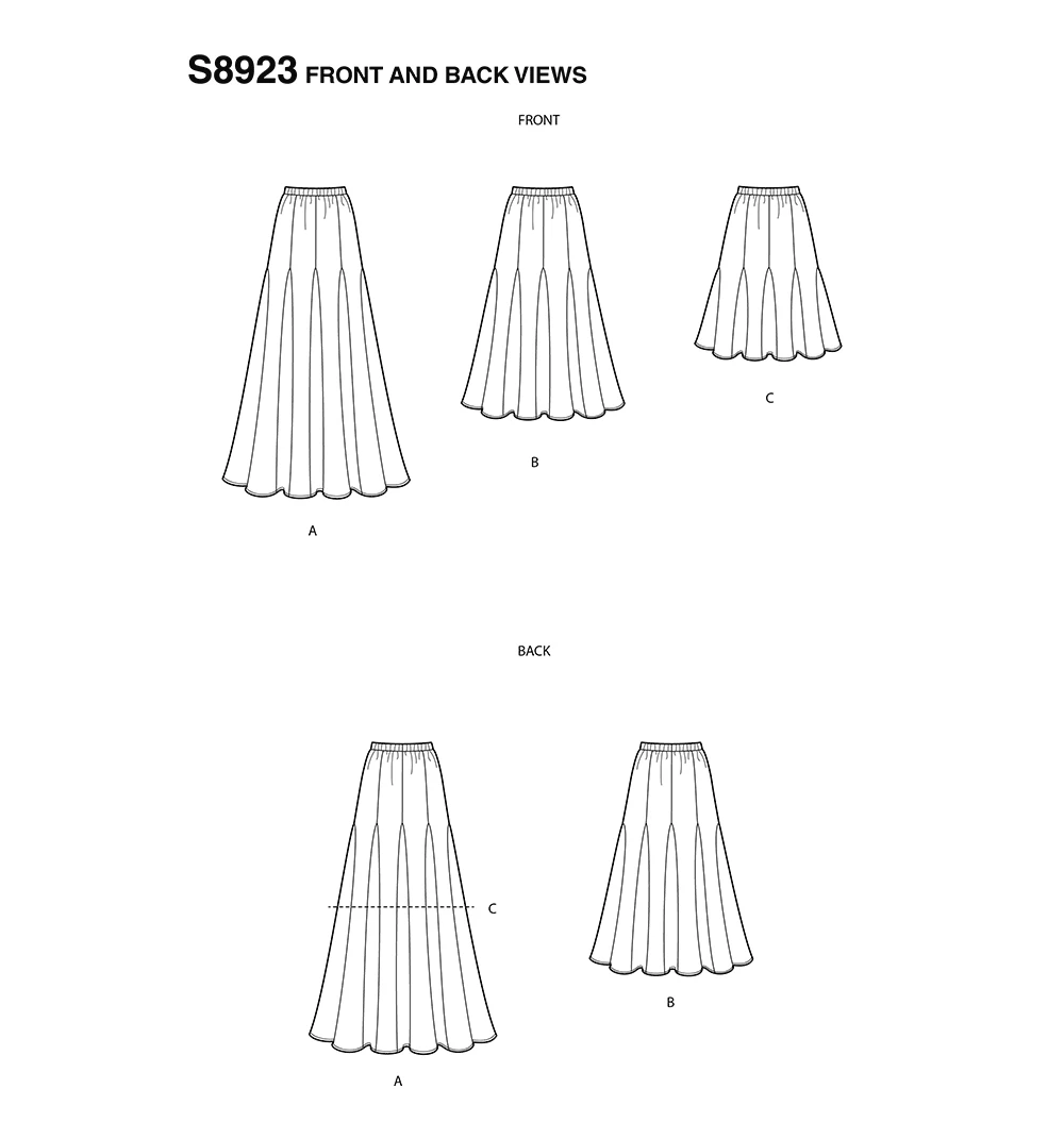 Simplicity Sewing Pattern Misses' Pull-On Skirts 9 Simplicity Sewing Pattern Misses' Pull-On Skirts