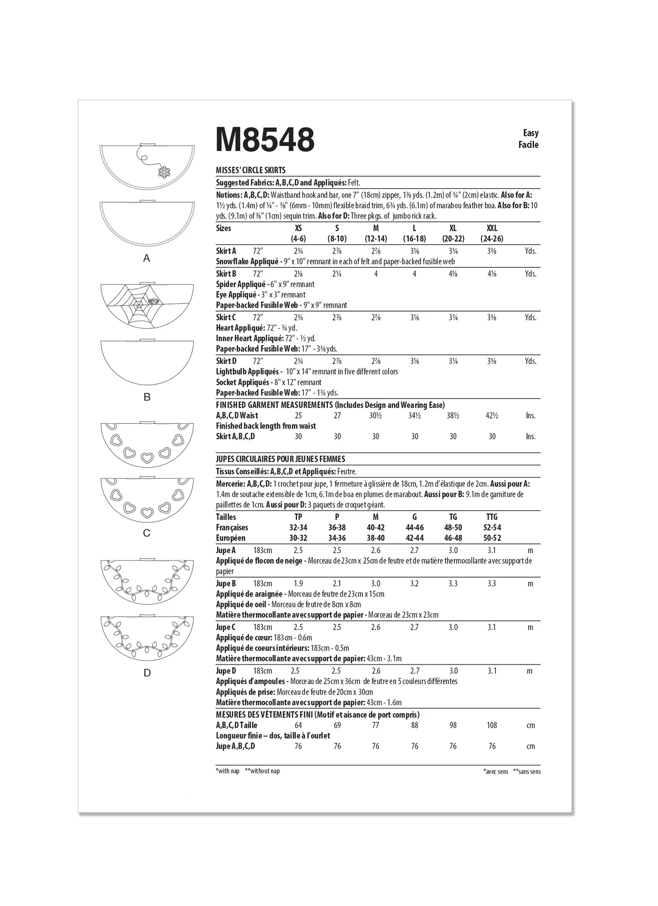 McCall's Sewing Pattern Misses' Circle Skirts (PDF) 8 McCall's Sewing Pattern Misses' Circle Skirts (PDF)