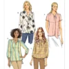 Butterick Sewing Pattern Misses' Gathered Tops and Tunics with Neck Ties 24 Butterick Sewing Pattern Misses' Gathered Tops and Tunics with Neck Ties